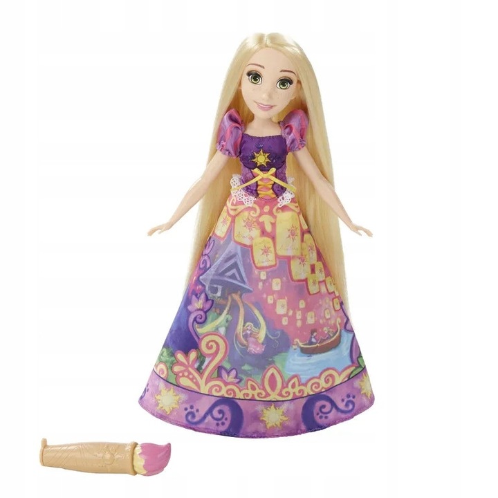 Set Papusi Disney Princess, Roszpunka, 23cm, multicolor