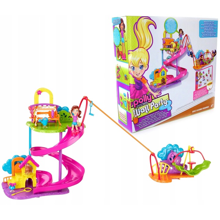 Set figurine Polly Pocket, Oraselul vesel, plastic, multicolor