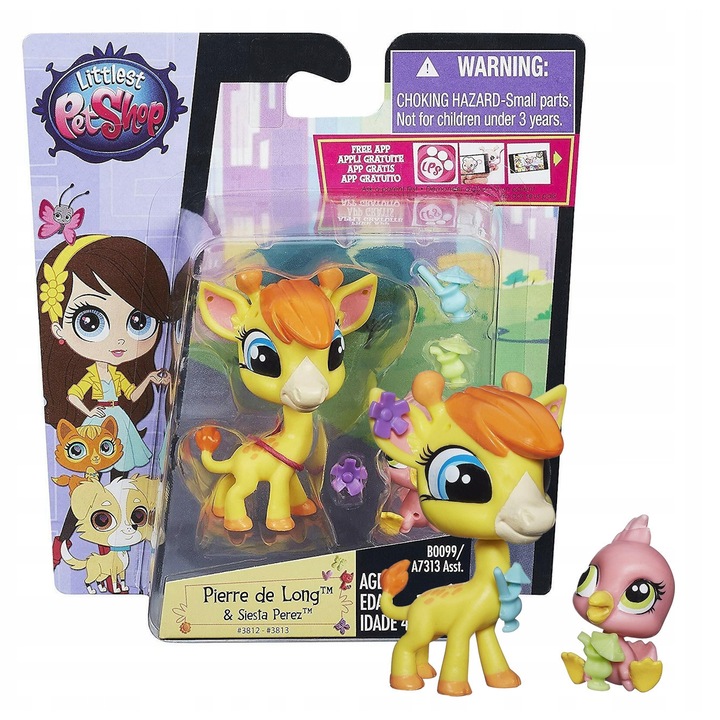 Littlest Pet Shop figura szett, Pierre de Long és Siesta Perez, 4 év+, kiegészítőkkel