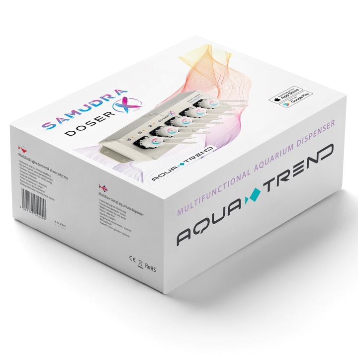 Aqua Trend Samudra DoserX adagoló pumpa, 5 csatornás, 0,1 ml pontosság, 5 színes tömlővel, 18,5x15,5x7cm
