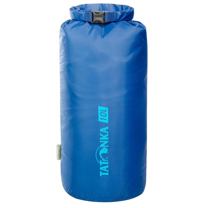 Водоустойчива чанта Tatonka Dry Sack 10L, синя, полиестер T-COVER TEX, рол-топ затваряне