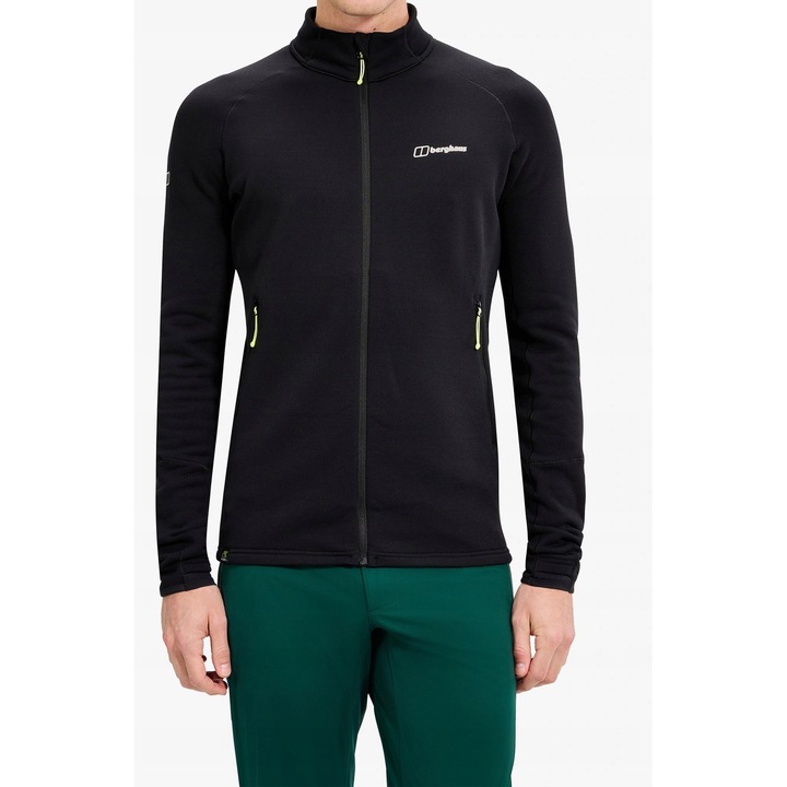 Спортно яке Berghaus Kinetic Powerstretch, черно, материал Polartec