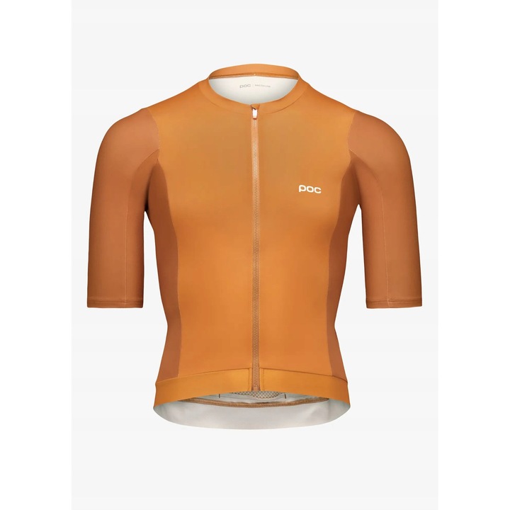 Велосипедно трико POC Cadence Jersey, оранжево, рециклиран полиестер, цял цип, три големи джоба
