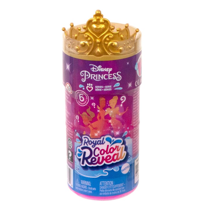 Disney Princess Color Reveal babakészlet, 6 meglepetés, többszínű