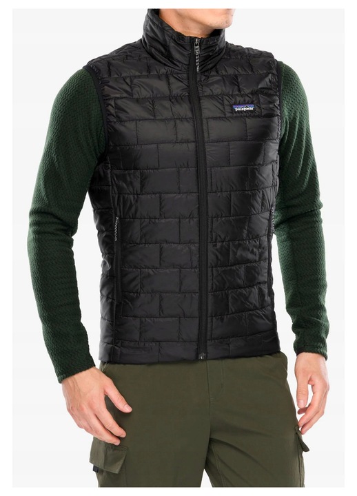 Спортна жилетка Patagonia Nano Puff, черна, изолация PrimaLoft, водоустойчива, рециклирани материали, S INTL