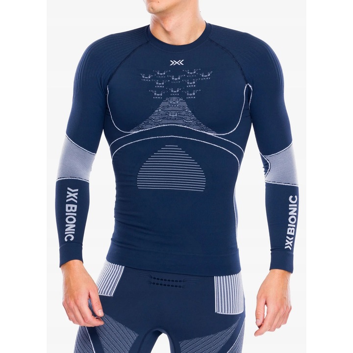 Bluza sport barbati, X-Bionic, Energy Accumulator 4.0, bleumarin