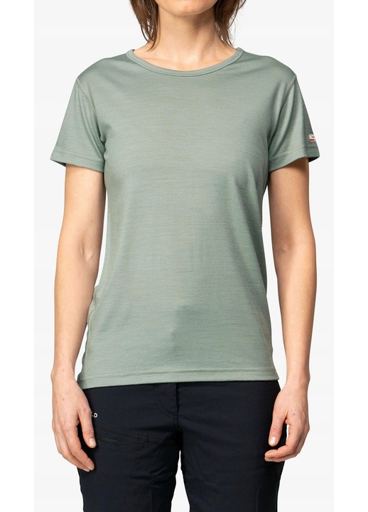 Tricou dama Devold Breeze Plus Merino 200, verde, lana merino, croiala regulata, M INTL