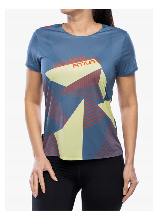 Tricou sport femei La Sportiva Comp T-Shirt, albastru, poliester reciclat, uscare rapida, ultra-usor, XS INTL