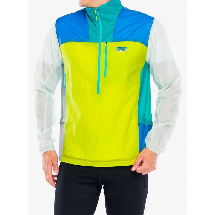 Bluza de alergare Patagonia Houdini Stash 1/2 Zip, impermeabil, multicolor