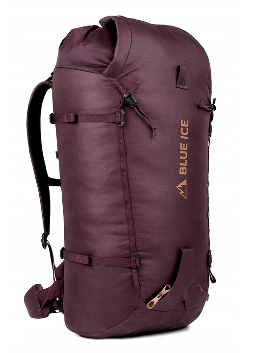Rucsac de alpinism Blue Ice Warthog 40L, rosu, 63x29x29cm, sistem de purtare confortabil, greutate 630g