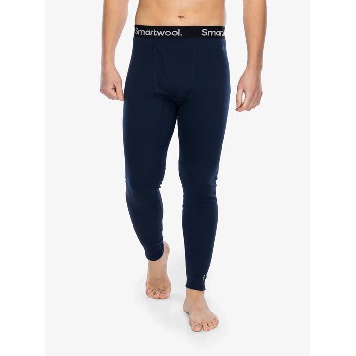 Pantaloni sport barbati, Smartwool, Colanti termoactivi Classic Merino, bleumarin, pentru drumetie, 2XL INTL