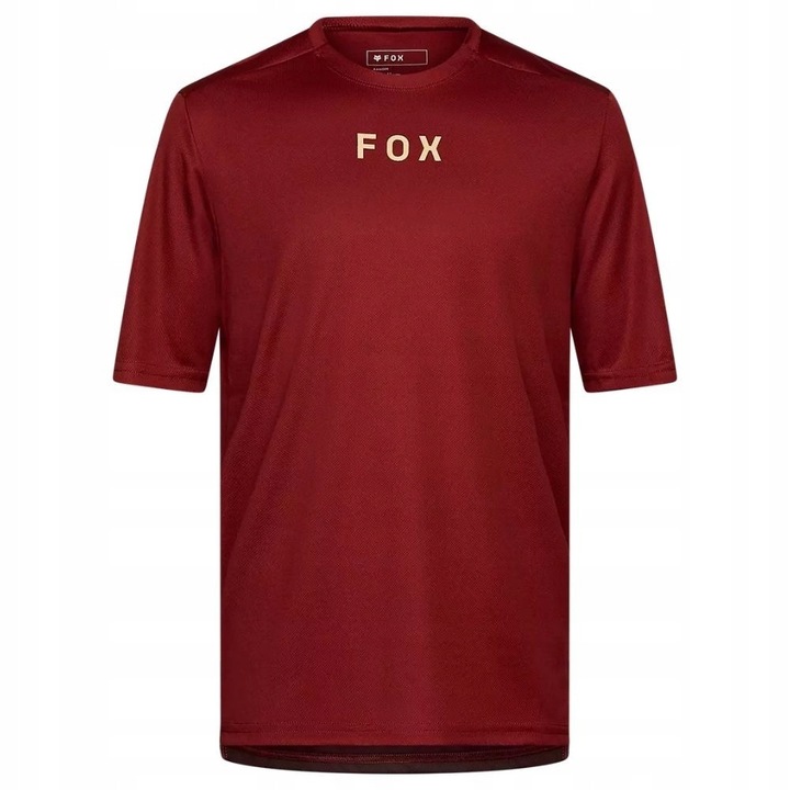 Fox Ranger Wordmark kerékpáros mez, rozsdás, 100% poliészter, MTB-hez