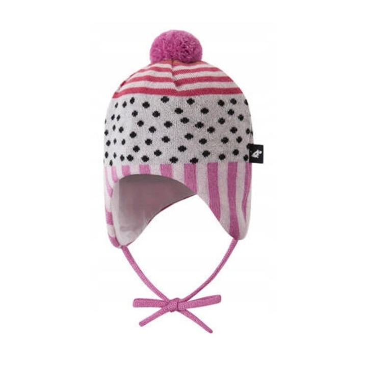 Caciula Reima Moomin Yngst, mauve pink, 44x46cm, unisex, din lana merinos