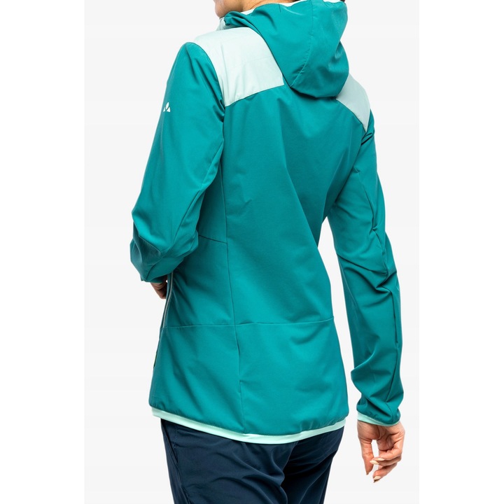Geaca hibrida dama, Vaude, Brenva, sintetica, verde, pentru activitati montane, cu umplutura PrimaLoft(R) Silver Insulation Eco