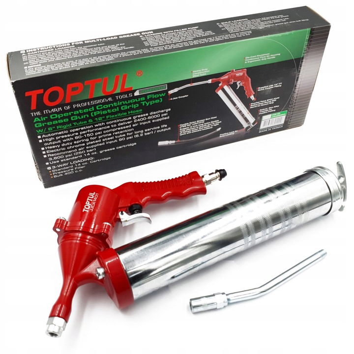 Pistol de unsoare TOPTUL 400ml, presiune operativa 6,0 bar, lungime tub 385mm