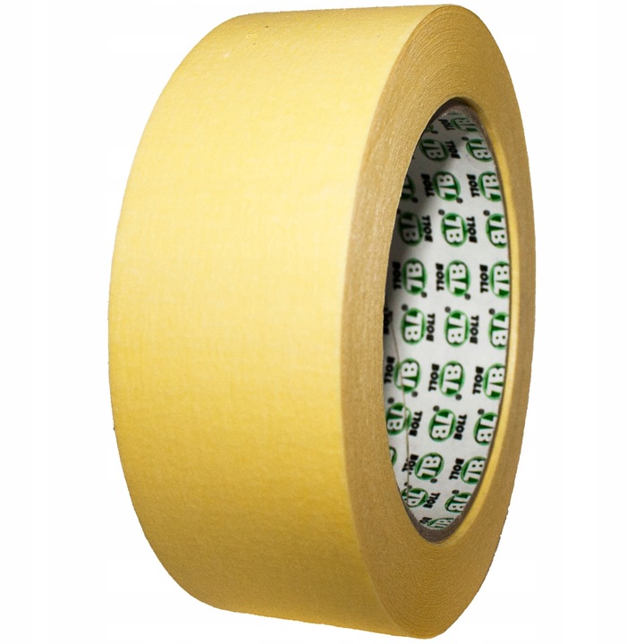 Banda adeziva BOLL, 38mm x 50m, rezistenta la 80C, din hartie creponata, set de 10 bucati