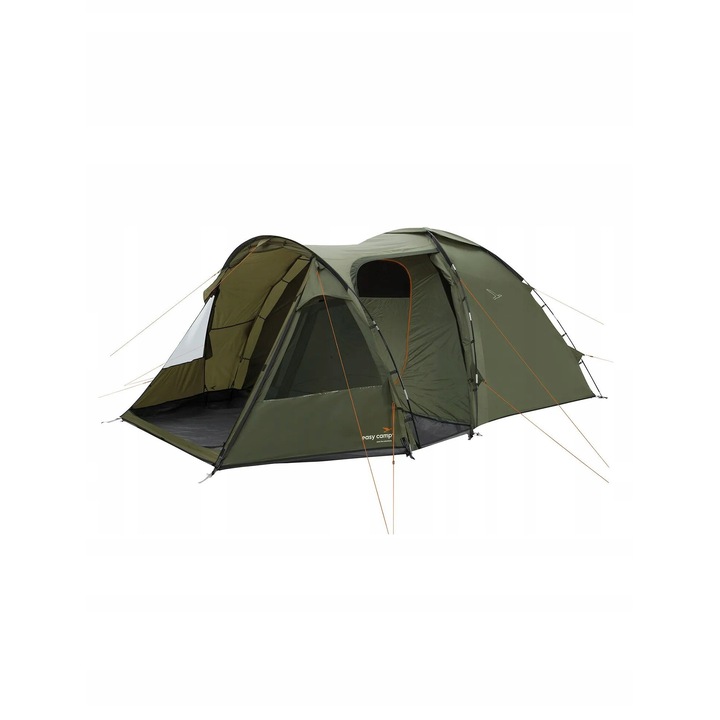 Cort camping 5 persoane Easy Camp Kinn 5, impermeabil, cu feronerie din fibra de sticla, 3000 mm H2O, dimensiuni generoase