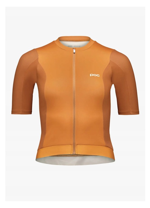 Tricou ciclism dama POC Cadence Jersey, portocaliu, poliester reciclat, detalii reflectorizante