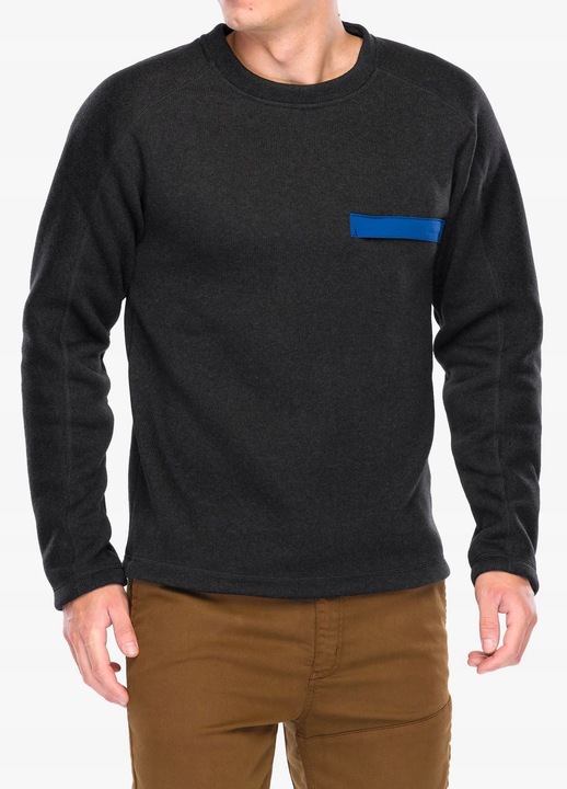 Bluza sport barbati Patagonia Better Sweater Crewneck, negru, fleece, uscare rapida, buzunar cu fermoar
