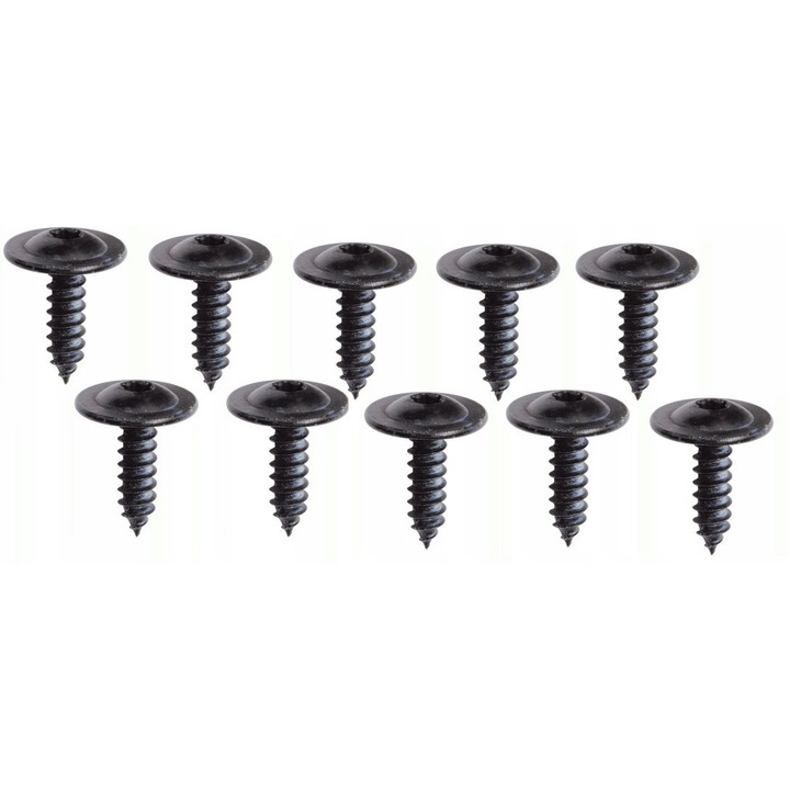 Surub montaj TORX 4,8x16mm, set 100 bucati, negru, pentru Audi, Seat, Skoda, Volkswagen
