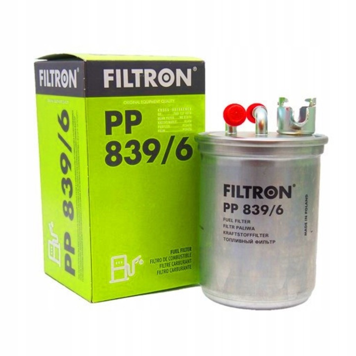Filtron PP839/6 üzemanyagszűrő, 8x8mm, 88mm, 143mm