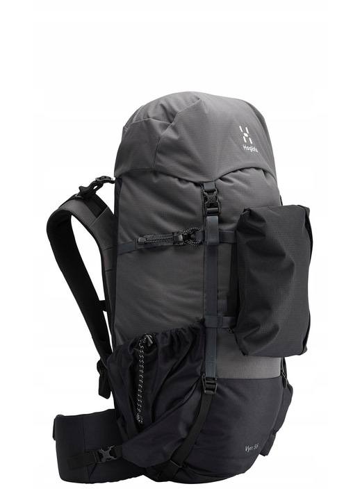 Haglofs VYN 55 túrahátizsák, magnetite/true black, 55 liter, állítható felfüggesztési rendszer, újrahasznosított anyag