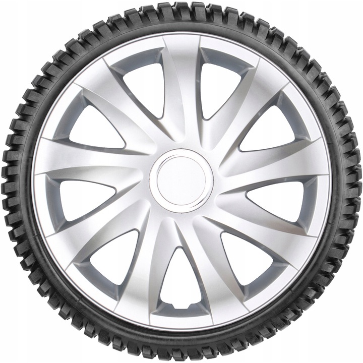 Тасове 14" NRM DRIFT SILVER, комплект 4 броя, сребрист цвят, материал ABS