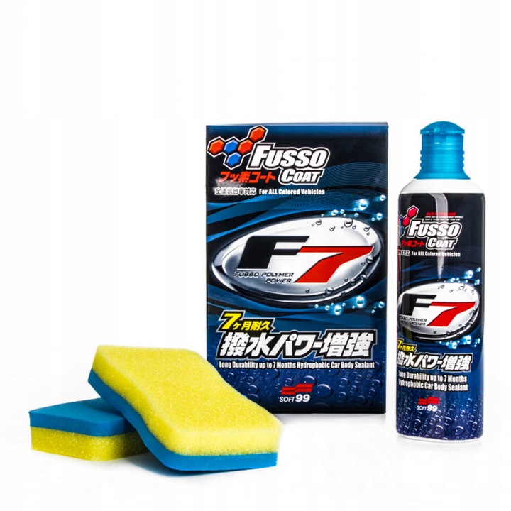 Soft99 Fusso Coat F7 folyékony viasz szett, 7 hónap védelem, univerzális, 300ml, többszínű
