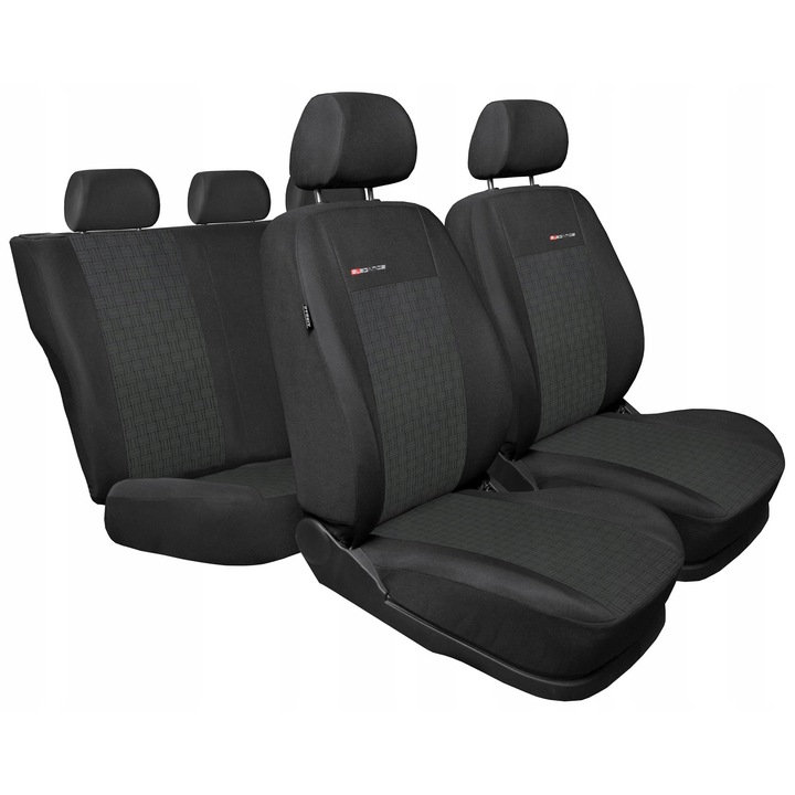 Set huse auto, Auto-dekor, VW Jetta (2005-2010), 100% personalizate, material velur, 2x spatar, 3x tetiere, 1x suport spate, 2x coloane