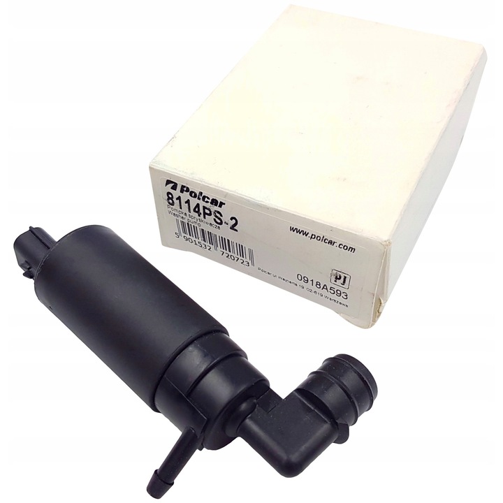 Ablakmosó pumpa, Polcar, 2 tűs, Toyota, Avensis, Corolla, Yaris, 10.97-10.08, 97-10.01, 04.99-03.03