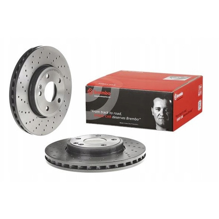 Brembo 09.B436.51 féktárcsa, perforált, 295x51mm, 28mm vastagság, csavarokkal együtt