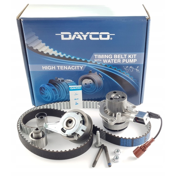 DAYCO vezérműszíj készlet szivattyúval, 2,6kg, Seat Leon, Audi A4 B8, VW Touran, Caddy, Skoda Rapid modellekhez