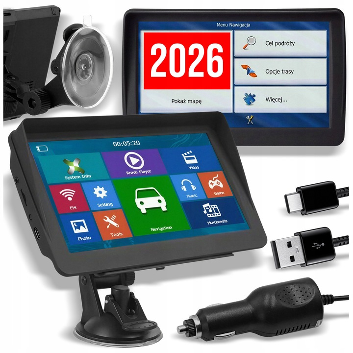 Navigatie GPS 7" ALLNOEL cu harti Europa, ecran HD, 16GB memorie, pentru camioane si autobuze