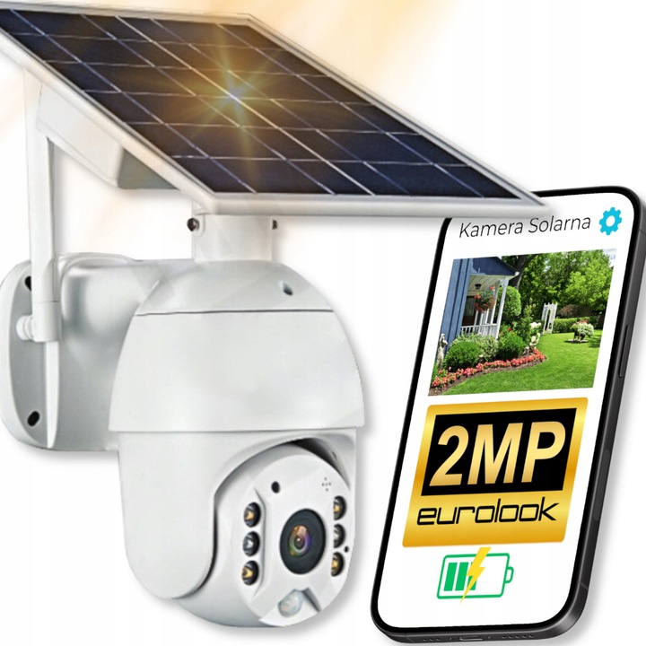 Camera de supraveghere exterioara Eurolook EX-2536-WIFI-SOLAR, 2MP, Wi-Fi, alimentare solara, IP66