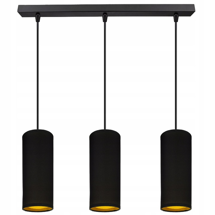 Lustra LEDLX-1028, neagra, 3x E27, inaltime reglabila 30-100cm, design modern