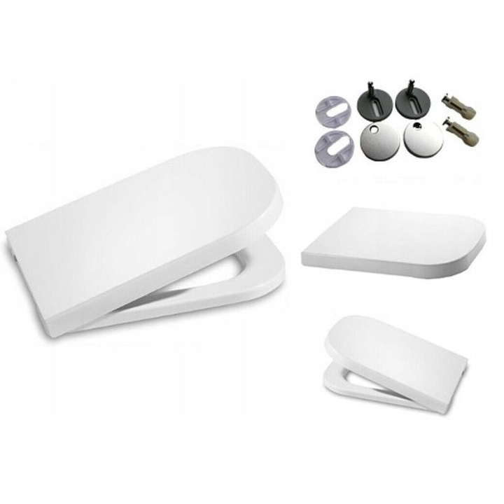 Deska WC Tycner, model Kolo Traffic, wolnoopadajaca, DUROPLAST, alb, set cu accesorii