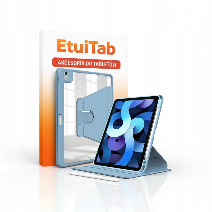 Husa tableta EtuiTab pentru Apple iPad 10.9 10 GEN 2022 / iPad 11 A16 11GEN 2025, 360, loc pentru stylus, albastra
