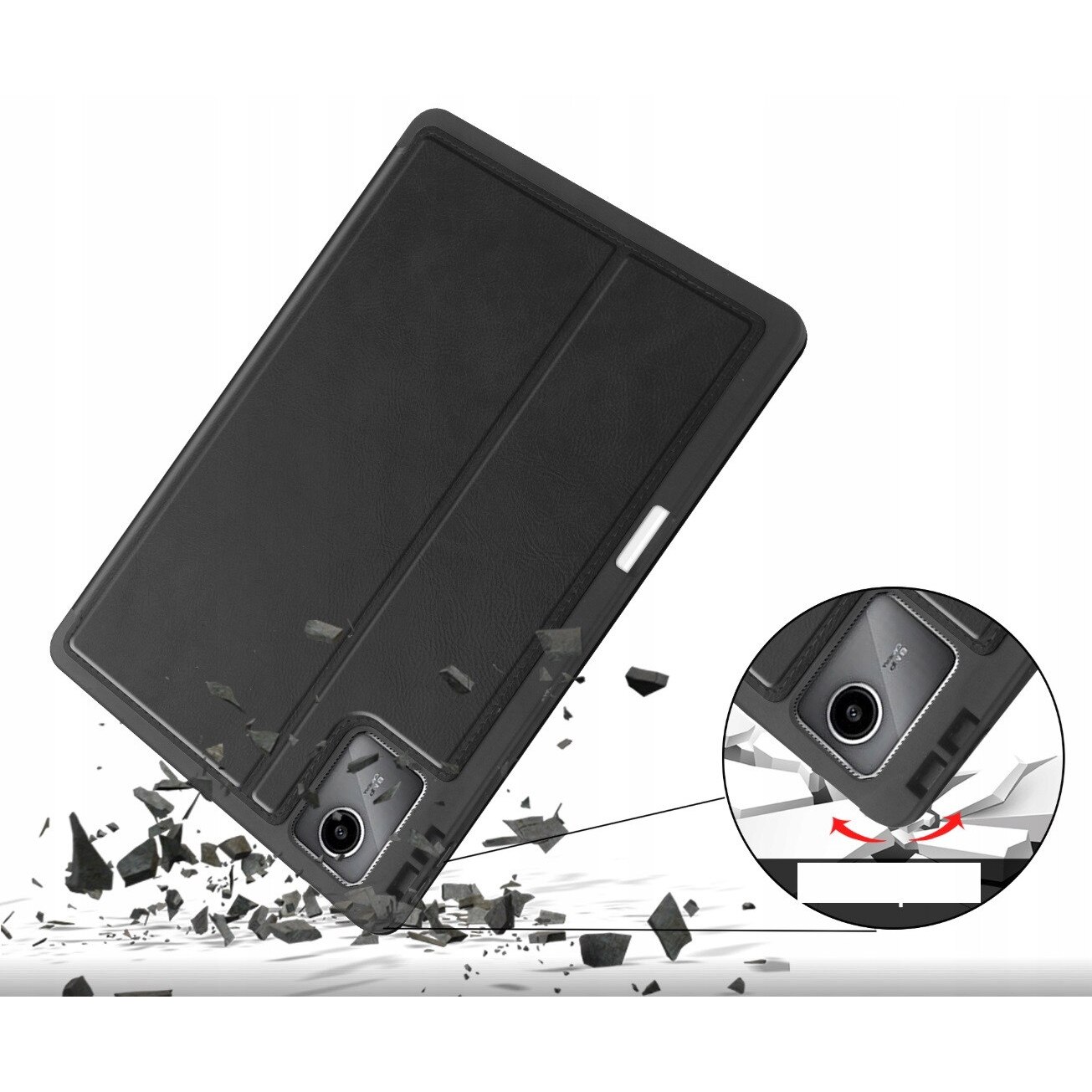 Husa tableta EtuiTab pentru Lenovo Idea Tab ZAFR0378PL 11", rosie, cu suport pentru stilou si compartimente pentru documente