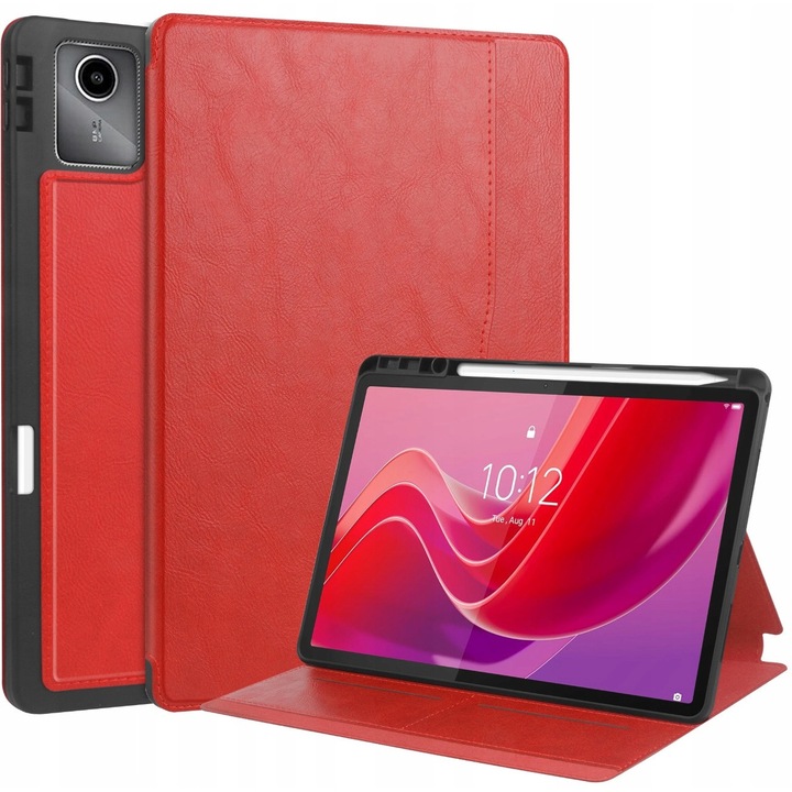 Husa tableta EtuiTab pentru Lenovo Idea Tab ZAFR0378PL 11", rosie, cu suport pentru stilou si compartimente pentru documente