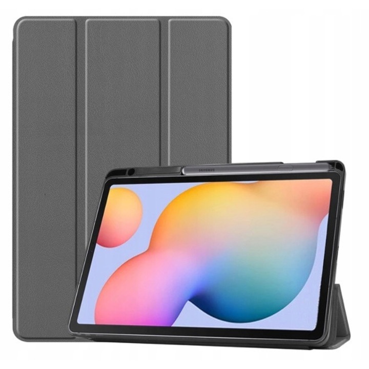 Tabletok tok EtuiTab Samsung Galaxy Tab S6 Lite 10.4-hez, ceruza tartóval, környezetbarát, szilikon, 10.4 hüvelyk