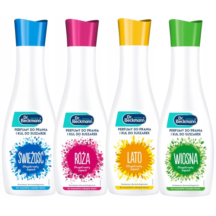 4x Dr. Beckmann öblítő szett, Fresh, Spring, Rose, Summer, 250 ml mindegyik