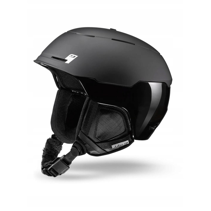 Casca de schi Julbo Conquest, neagra, 53-55 cm, sistem de ajustare Full Adjustable Fit, interior cu perne 3D