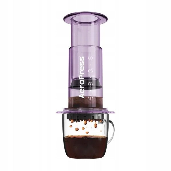 Cafetiere AeroPress Clear Purple, 100 filtre, fiolet, Tritan