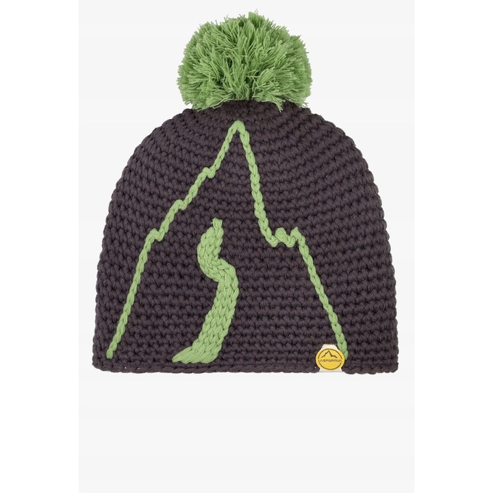 Caciula sport La Sportiva Dorado Beanie, onyx/aspen green, L-XL, material exterior rezistent, izolatie termica