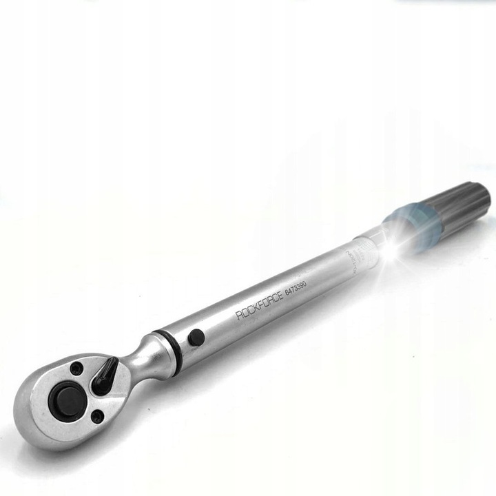 Nyomatékkulcs 3/8" 20-120Nm Rockforce, 72 fog, 433mm hossz, készlet
