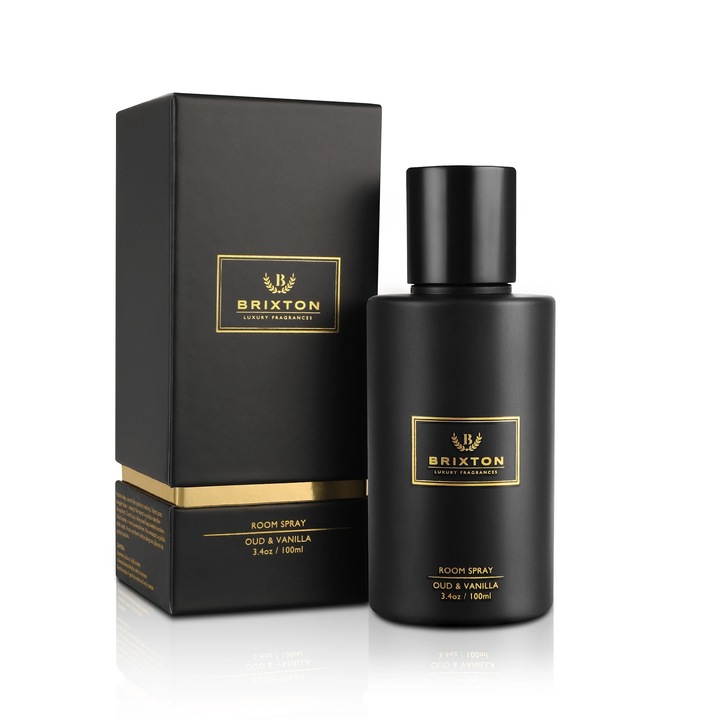 Odorizant camera BRIXTON 100ml Oud & Vanilla, fara alcool, design elegant