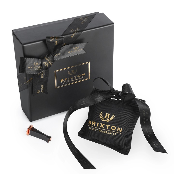 BRIXTON illatos tasak 30g Oud & Vanília, elegáns design, 30% illóolaj, autóba vagy szekrénybe