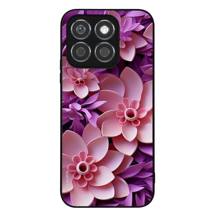 Husa telefon Sonique 3D Flower Series, roz, pentru Honor X8b, silicon, antisoc