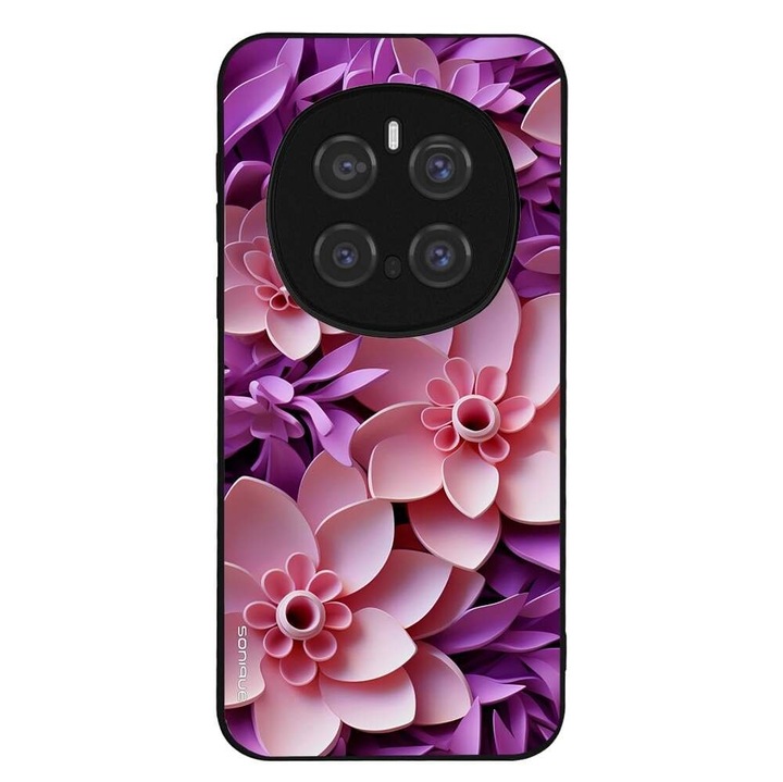 Husa telefon Sonique 3D Flower Series, roz, pentru Honor Magic7 Pro 5G, silicon, antisoc, design modern