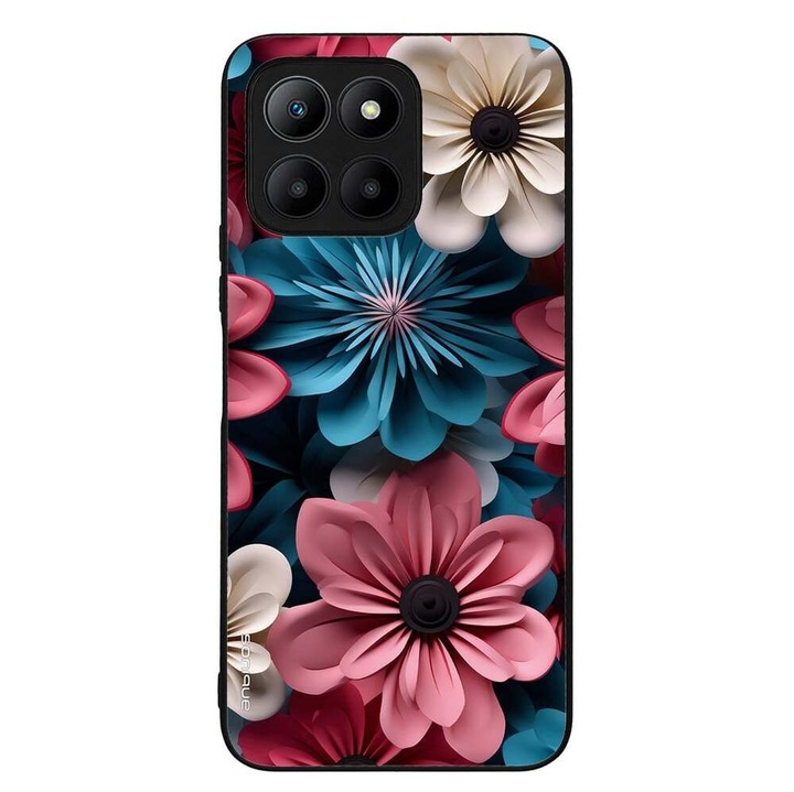 Husa telefon Sonique 3D Flower Series, roz, pentru Honor 70 Lite 5G, silicon, antisoc, design modern